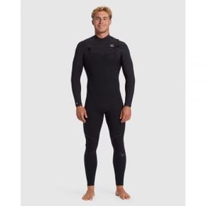 Billabong 302 Furnace Natural Chest Zip Wetsuit - BLACK