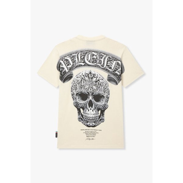 플레인 배너 바로크 스컬 티셔츠 8615301105000