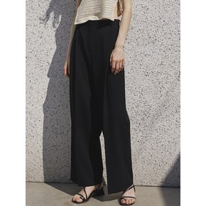 LIFE WIDE ONE TUCK PANTS BLACK