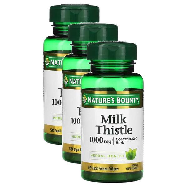 해외배송 Nature`s Bounty 네이처스바운티 밀크 씨슬 시슬 1000mg 50정 3개 Milk Thistle