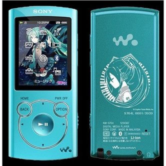  SONY “워크맨S 시리즈 하츠네미쿠 탄생 5주년 기념 모델 NW-S764 블루 (일본직구)