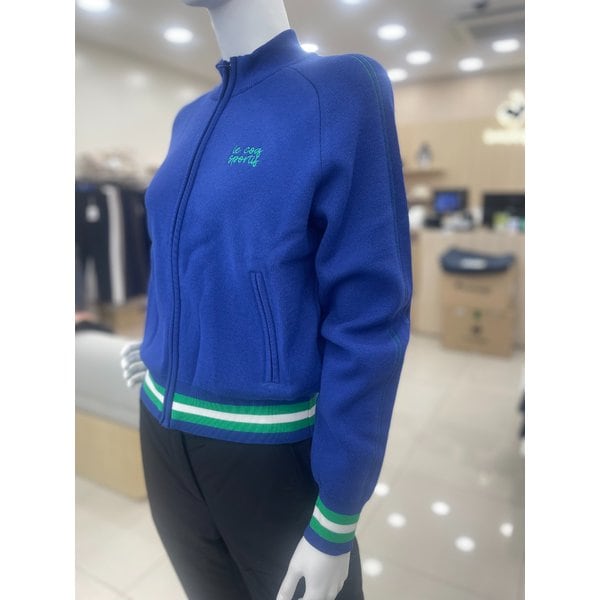 [여주점] 여성 자카드 그래픽 포인트 스웨터 풀집업 점퍼  GQ122LKC13 TBLU