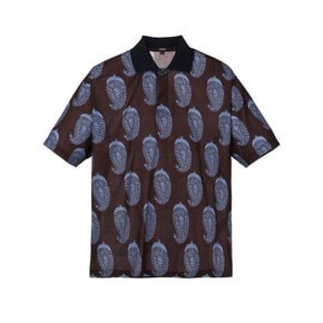 [25SS] 다크브라운 《Coolwave Paisley》 카라넥 티셔츠 ARTS5B404W3