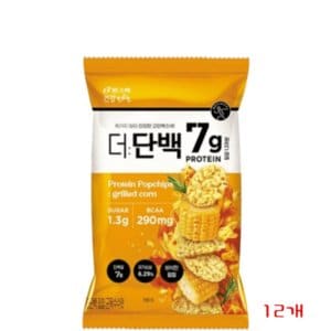  빙그레 건강tft 더단백 팝칩 군옥수수맛 44g 12개