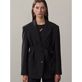 OUT POCKET BELTED SINGLE JACKET(D.NAVY)