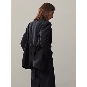 OUT POCKET BELTED SINGLE JACKET(D.NAVY)