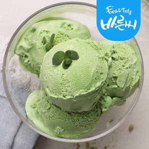 바른씨 라벨리 프리미엄 아이스크림 녹차맛 4L 벌크/원유40%