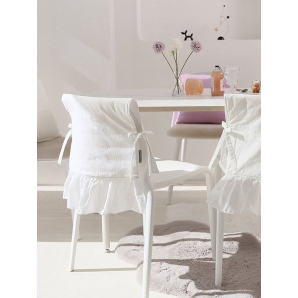 화이트프릴 의자등커버