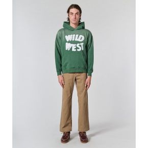 ONE OF THESE DAYS (U) 와일드 웨스트 후디드 스웨트셔츠 올리브 그린 WILD WEST HOODED SWEATSH