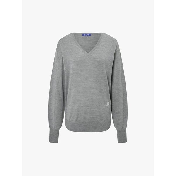 베이직 브이넥 풀오버 EMQ2KPO010