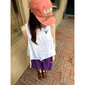 (W) 플레어 슬리브리스 블라우스_화이트