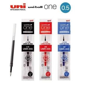 유니 0.5mm 중성펜 유니볼 ONE 리필심 1개