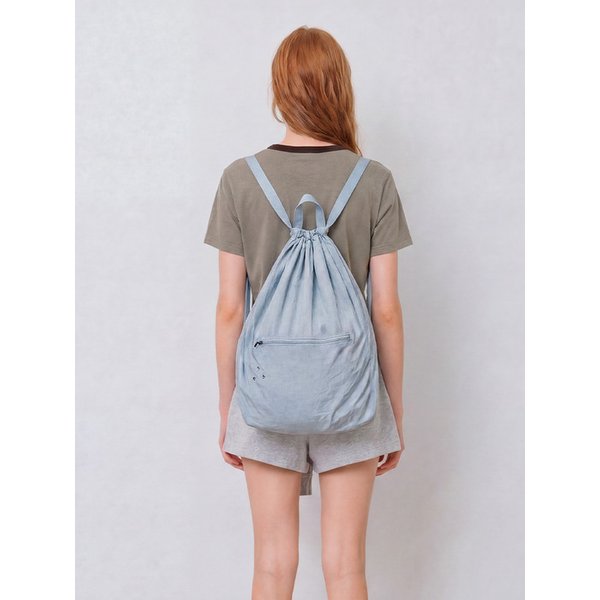 아일렛 크링클 스트링 백팩 Eyelet Crinkle String Backpack Sky blue
