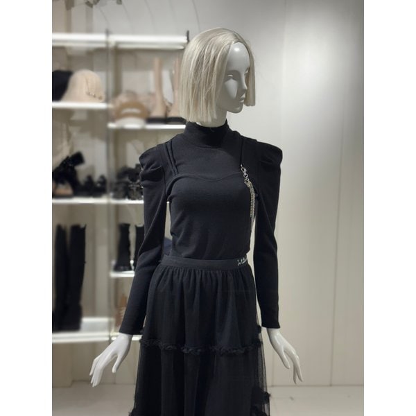 [파주점] 목폴라 장식 언발티셔츠(ER4OTL53)