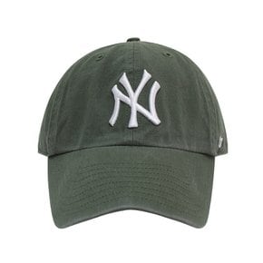 47브랜드 MLB 엠엘비 NY 뉴욕양키스 클린업 빅 로고 볼캡 모자 모스그린 B-RGW17GWS-MSA