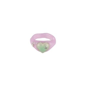 prism heart ring-pink