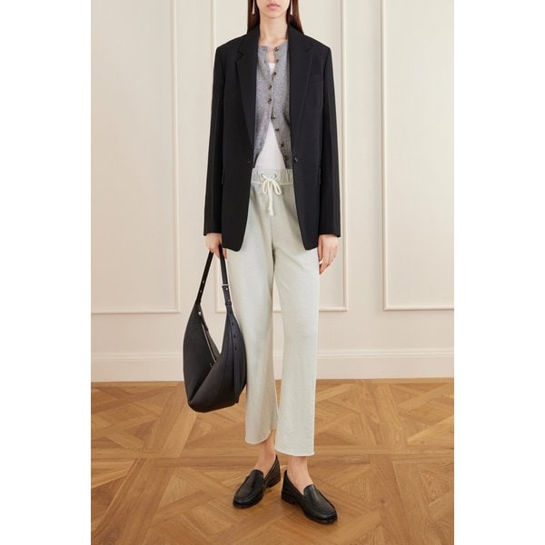 크롭 브러시드 코튼 테리 트랙 팬츠 46376663163049420