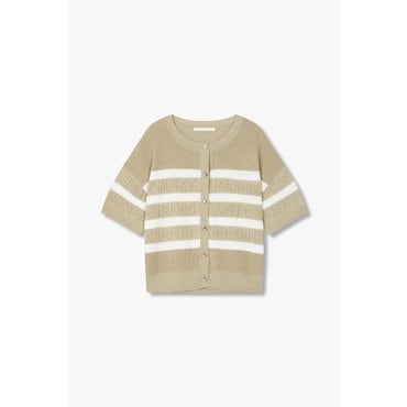 GCUT [지컷25S/S]펀칭 레터링 스트라이프 가디건(7255250104)