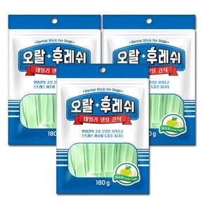 Dr.Sheem 오랄후레쉬 청사과 덴탈껌 180g 3개 묶음