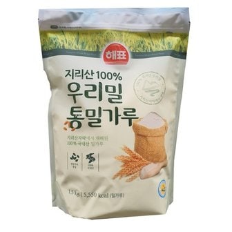  사조대림 해표 우리밀 통밀가루 1.5kg 4팩