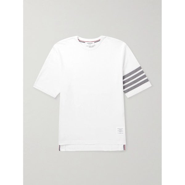 로고 아플리케 스트라이프 코튼 저지 티셔츠 46376663162878162