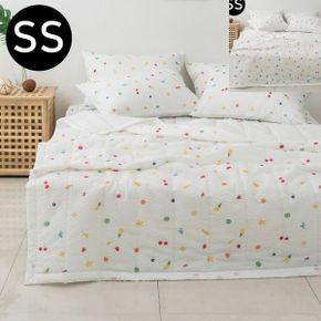 원룸침구류 침구류세트 여름 간절기 이불 베개커버세트 슈퍼싱글 SS 화이트 베개솜 별매(WFPFS8G