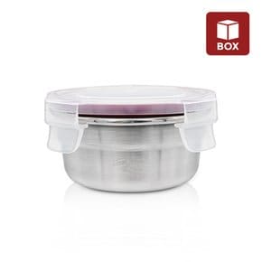 (1BOX) 모던앤락 스텐밀폐용기 NEW 원형 1호 210ml (20개입)