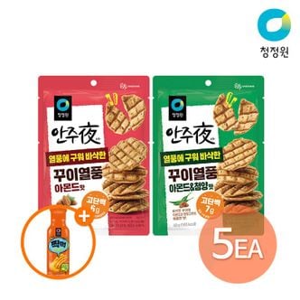 청정원 안주야 꾸이열풍 2종 5개 골라담기 + (추가)오지치즈소스230g..[33895378]