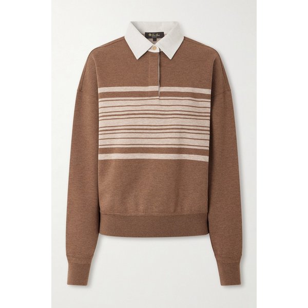 스트라이프 울 캐시미어 블렌드 폴로 셔츠 46376663162922668