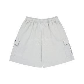 ESSENTIAL LOGO SEASON 2 CARGO SHORT PANTS GREY 에센셜시즌2 숏팬츠 그레이