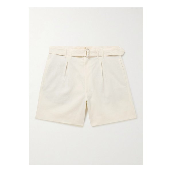 스토파 와이드 벨트 플리츠 린넨 쇼츠 1647597329001571