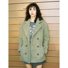 YANA BOUCLE DOUBLE COAT_KHAKI