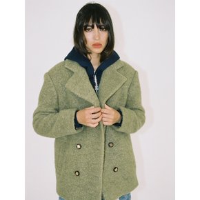 YANA BOUCLE DOUBLE COAT_KHAKI