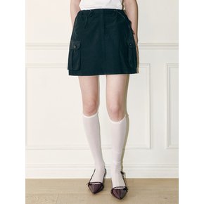 [현서 PICK]NYLON STRING CARGO SKIRT BK