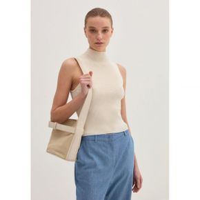 4639212 Stefanel WITH MOCK NECK - Top ivory white