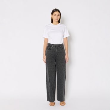 베르니스 [시즌오프 30%]도트 자수 와이드 데님 팬츠 BE25S3FRNJ897