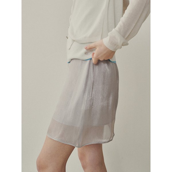 Rose Shiny Mini Skirt_SILVER(315304)