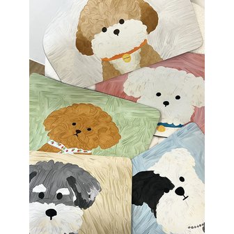 포시즌데코 [리퍼브] 1+1 덴버 강아지 규조토발매트 빨아쓰는 현관 욕실 주방 키즈러그