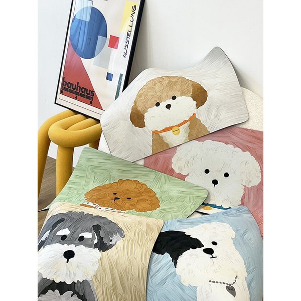 [리퍼브] 1+1 덴버 강아지 규조토발매트 빨아쓰는 현관 욕실 주방 키즈러그