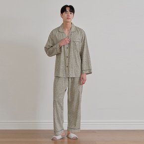남성 국내산 9부 레이온 잠옷 세트 버들 30수