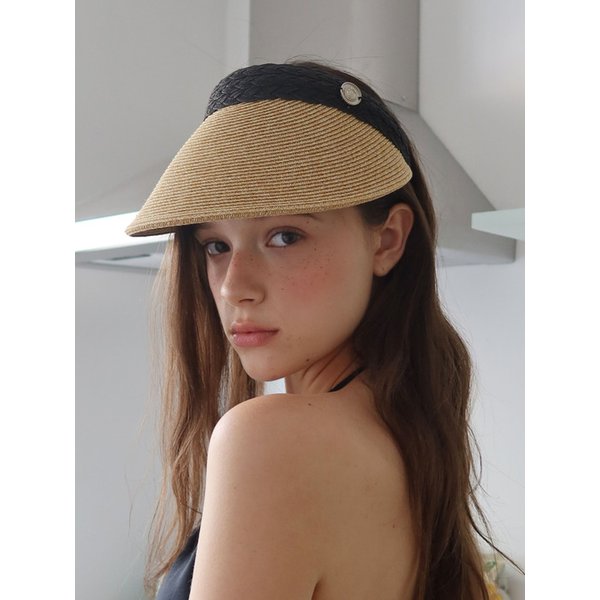 Moa Twist Sun Visor Hat_black wood