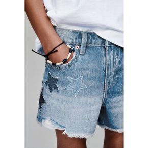 ZARA 자라 키즈 스타 데님 청 버뮤다 쇼츠 반바지 블루 4551638400 4551638 1276505