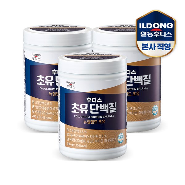 [16%쿠폰] 후디스 초유단백질 280g 3개