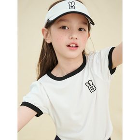 여아 폴리 골지 링거 반팔 티셔츠  아이보리 (BI5442G040)