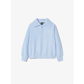 [정상가 69,000원]●휠라키즈 여아 자가드 반집업 맨투맨 할인가 41,900원 (FK2POH1307F_TNB)