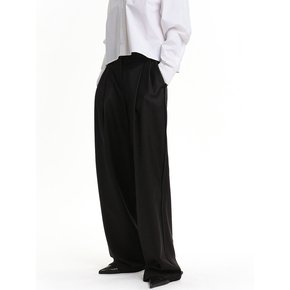 WOOL STITCH WIDE TROUSERS_2colors