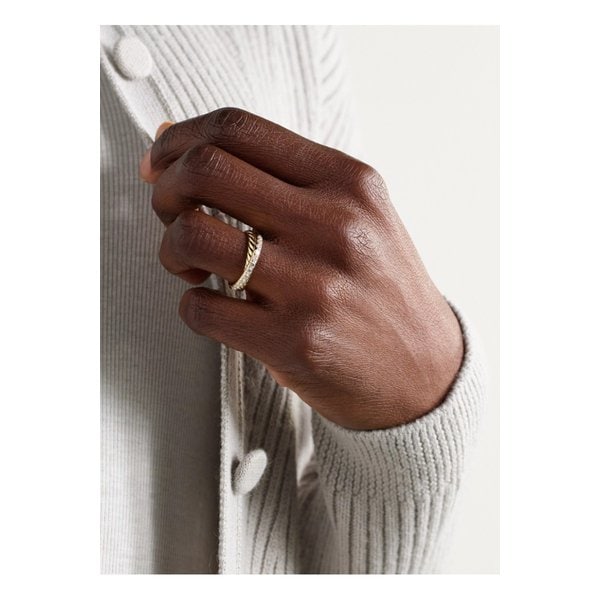 데이비드 율만 크로스오버® 투 로우 18k 골드 다이아몬드 링 1647597344777781