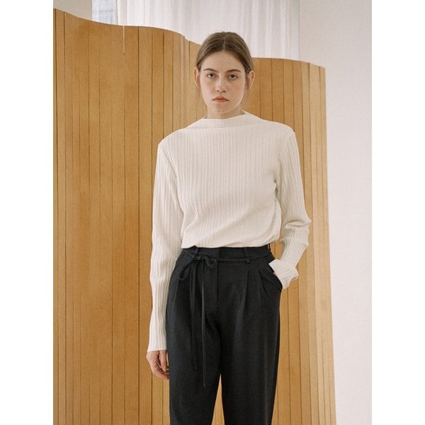 [3차 리오더] Pado Mock-neck Pleats Top (4colors)