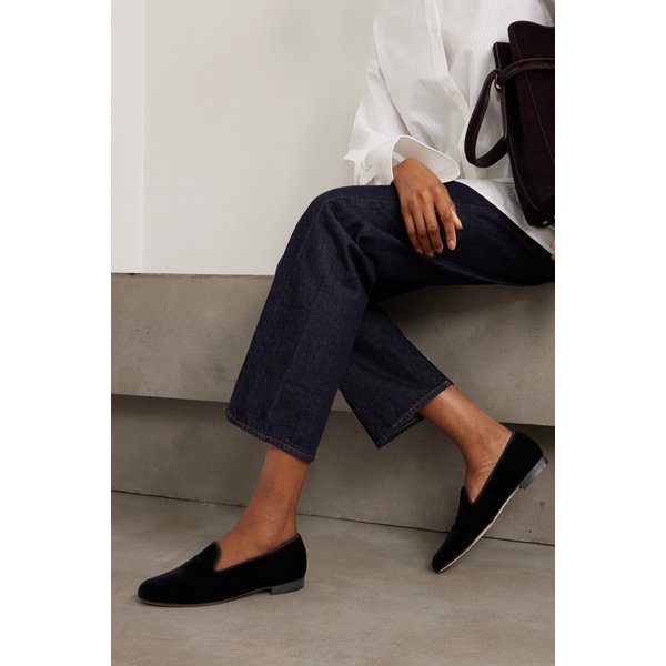 블랙 벨벳 그로스그레인 로퍼 46376663162980202