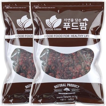  푸드팜 크랜베리 캘리포니아 건크랜베리 2kg(1kg+1kg)